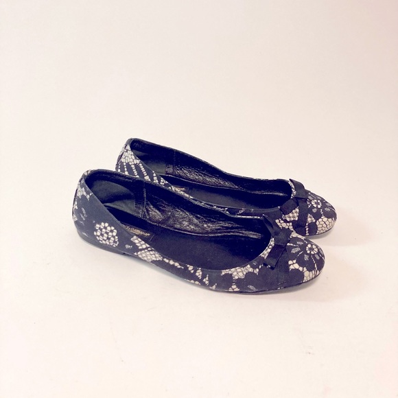 Dolce & Gabbana Black White Fabric Ballet Flats size EUR 37, US 6.5 - Picture 16 of 16